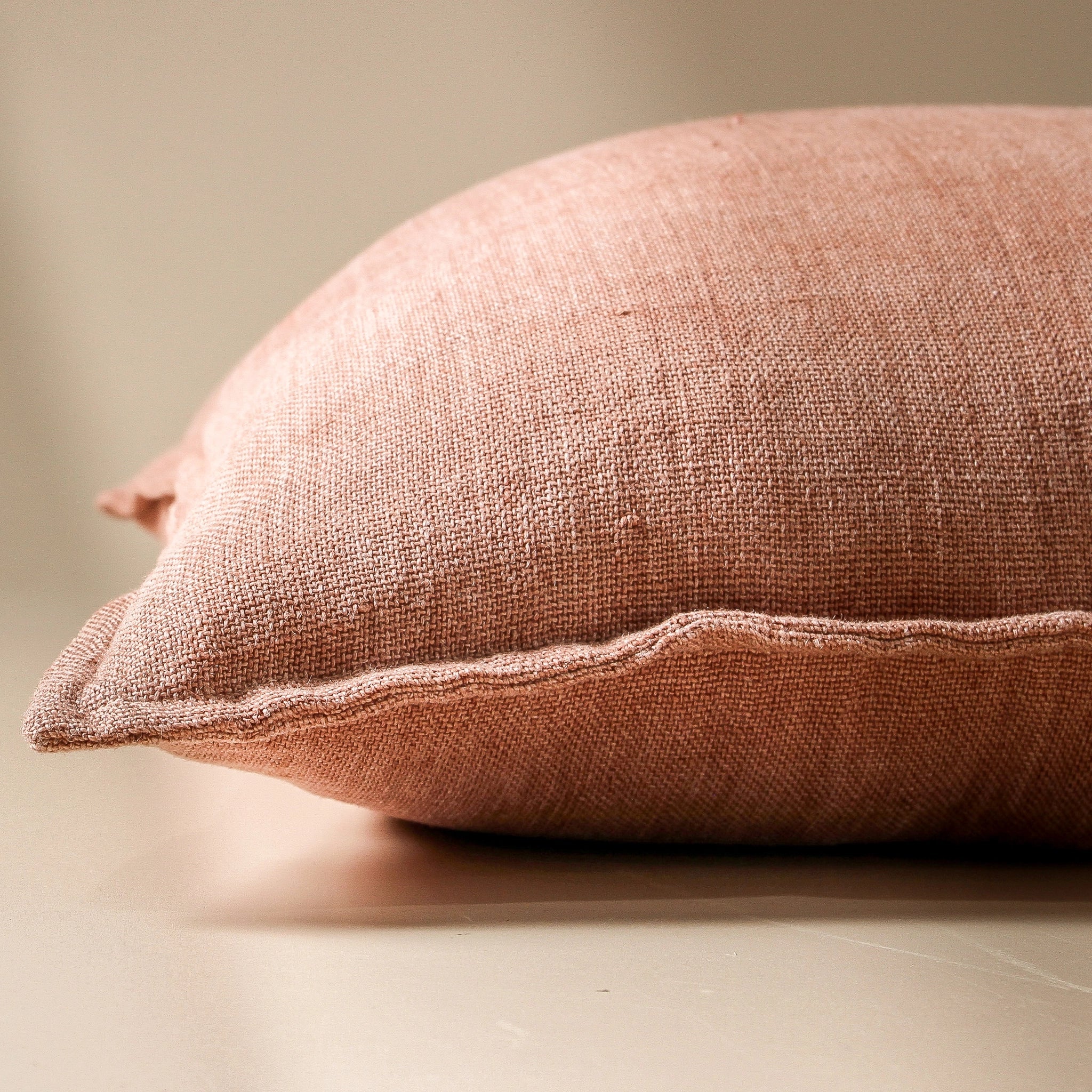 Flaxmill Cushion 60x60cm - Clay - Image 2