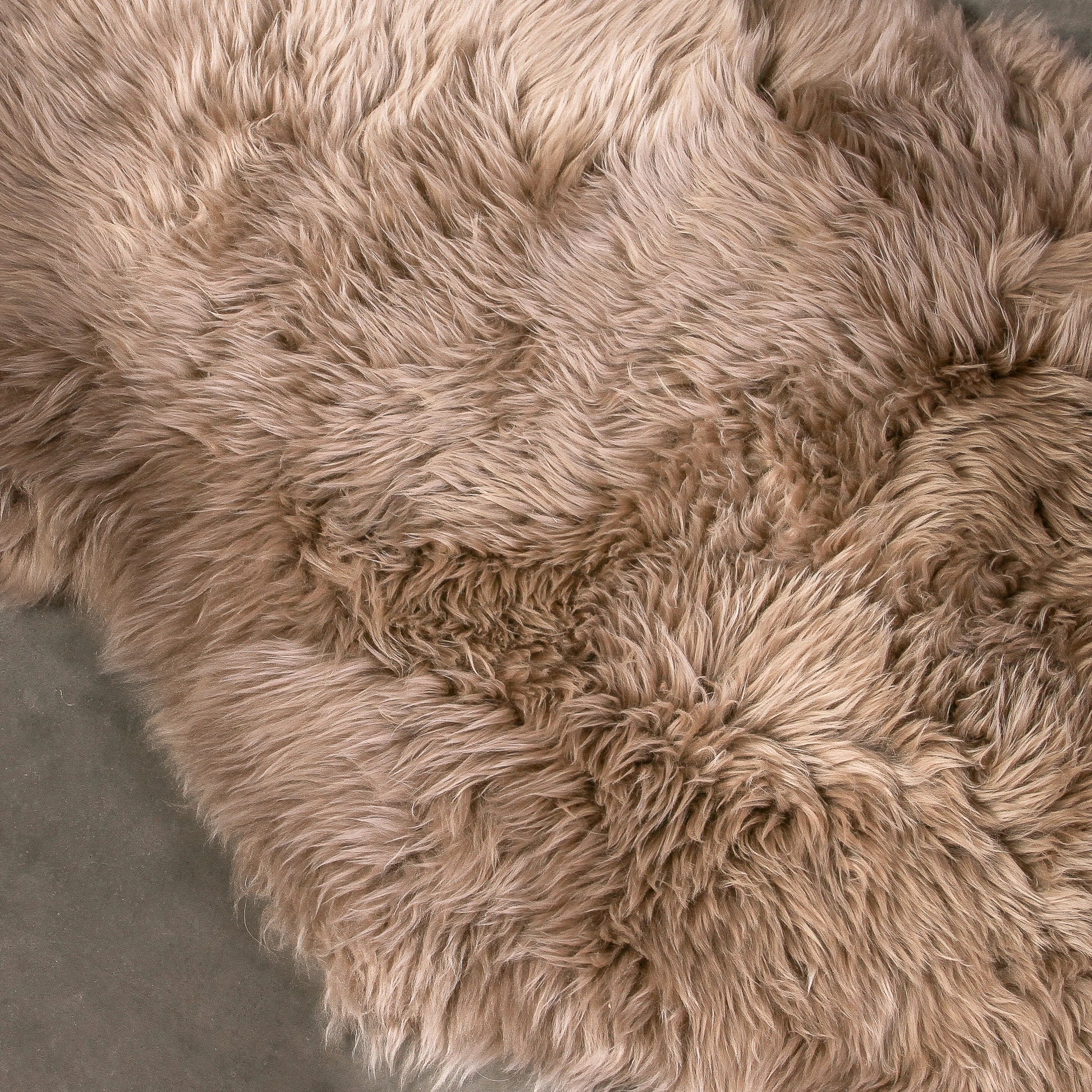 Long Wool Rug - Double - Taupe - Image 5