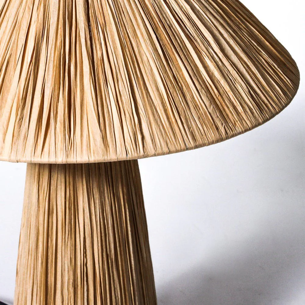 Ourea Raffia Table Lamp Green - Image 2