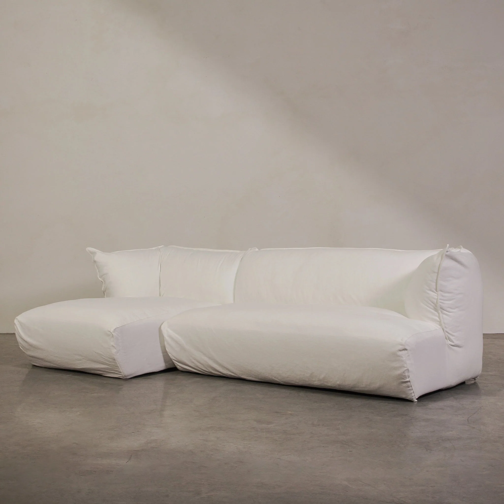 Serene Left Chaise Sofa - White - Image 2