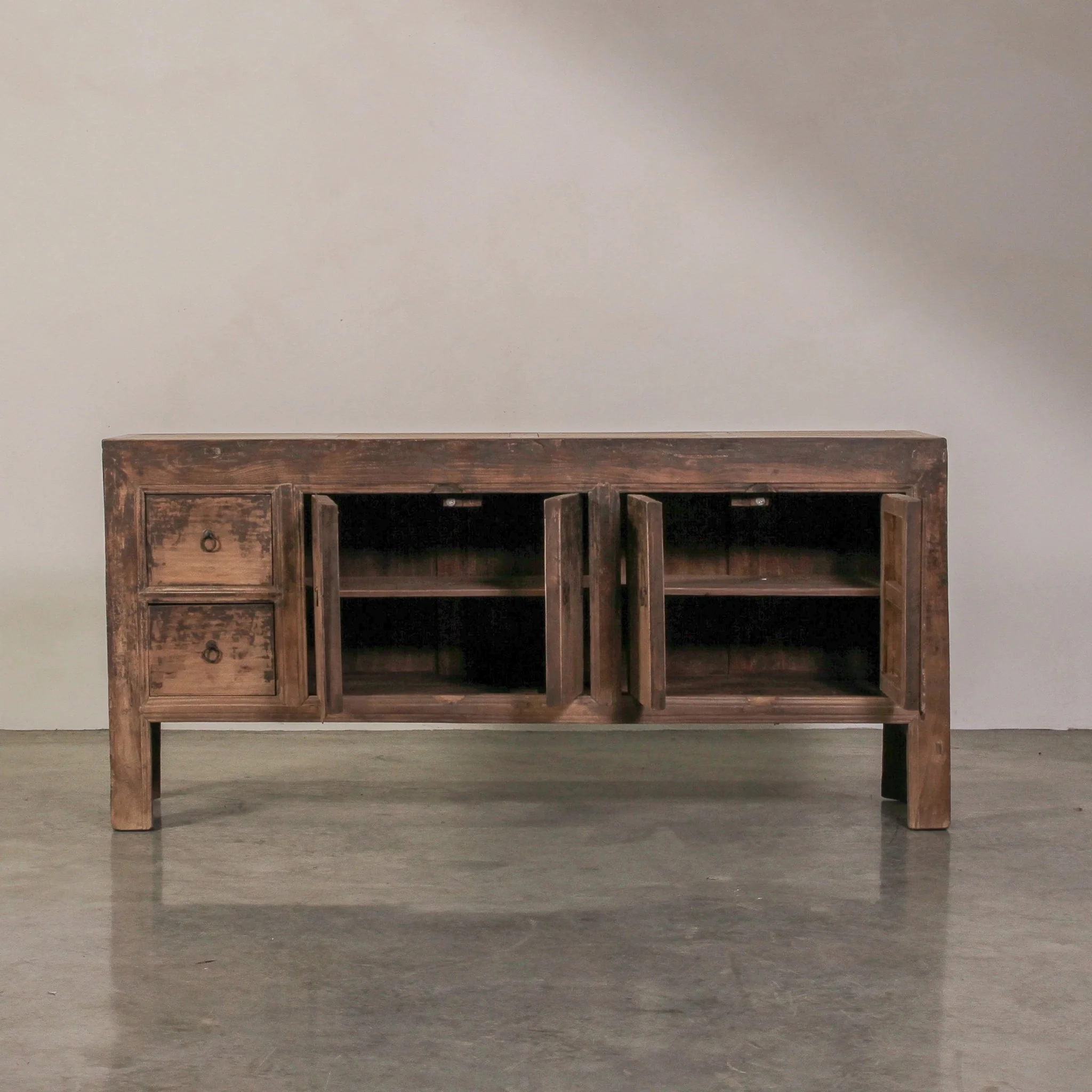 Vintage Chinese Elm Sideboard - Image 2