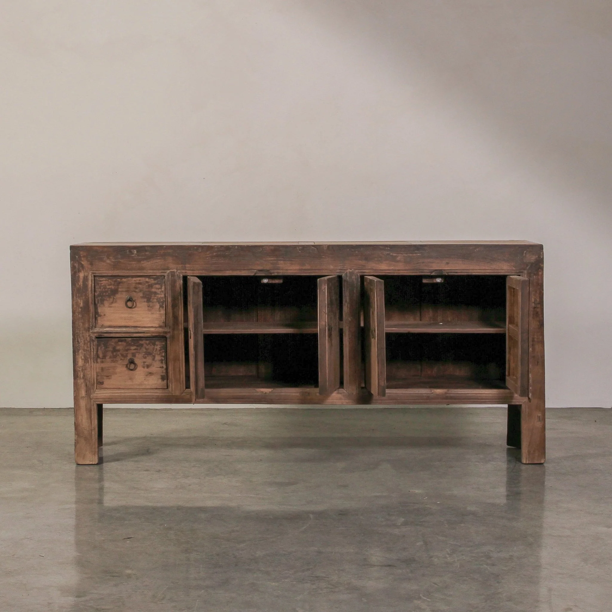 Vintage Chinese Elm Sideboard - Image 3