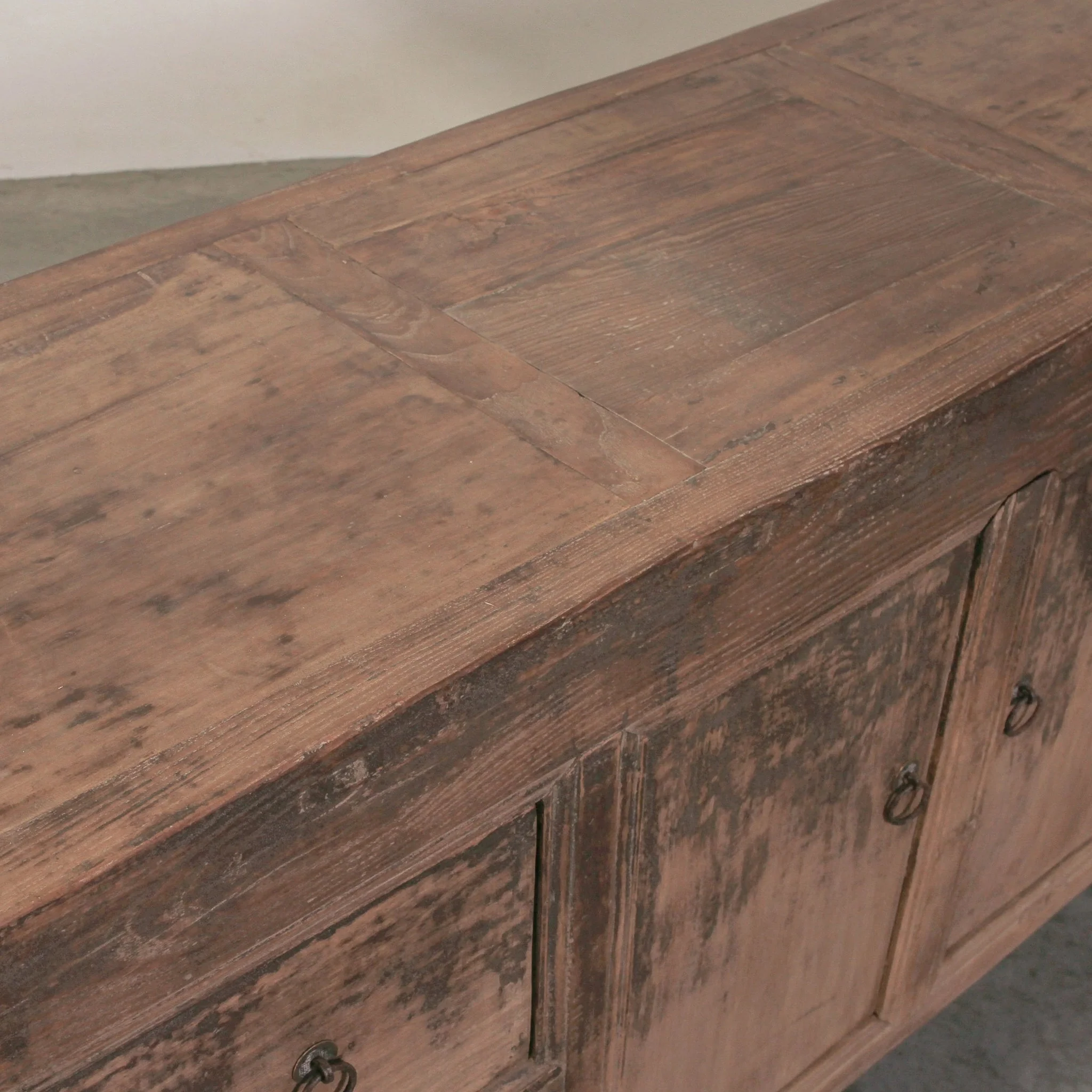 Vintage Chinese Elm Sideboard - Image 6