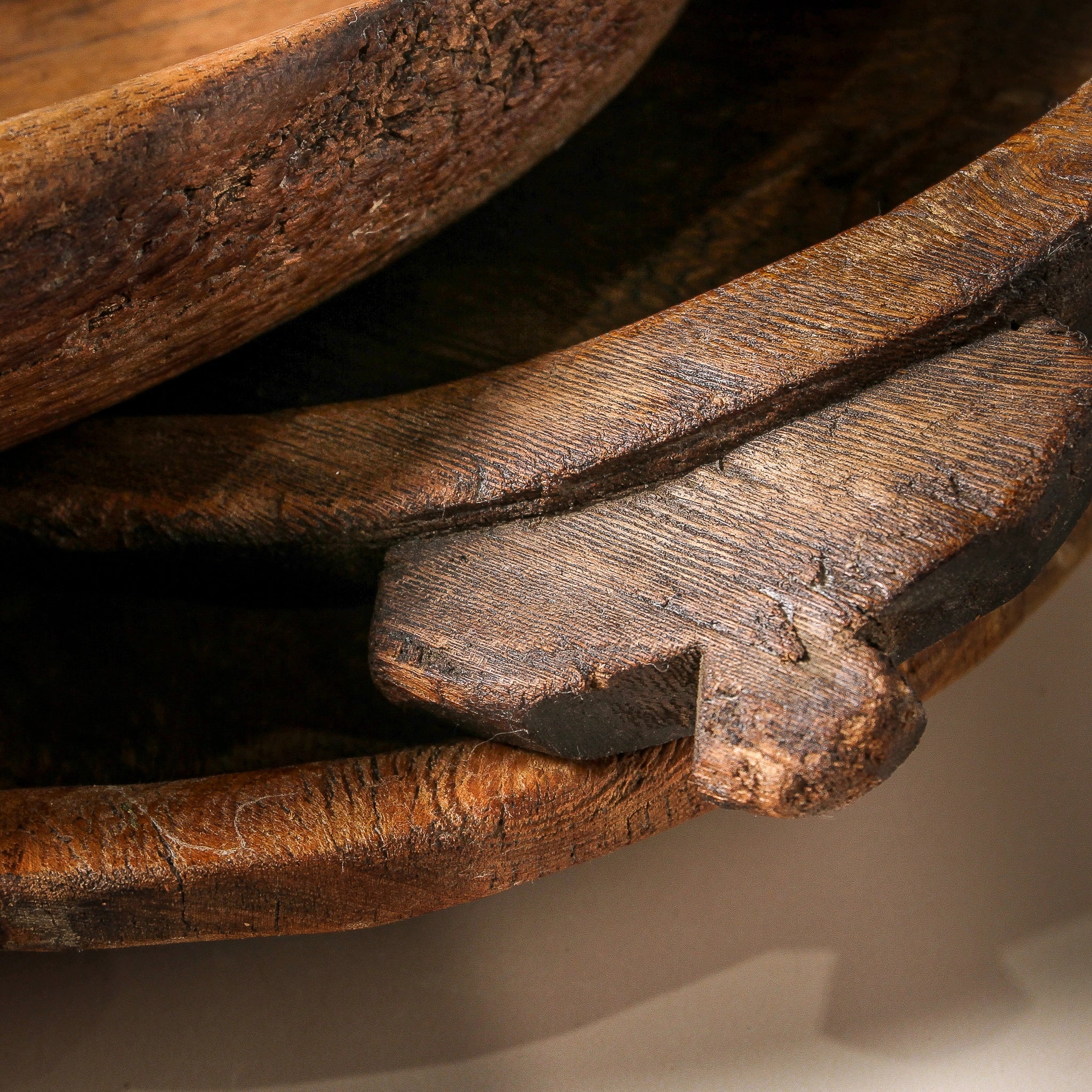 Vintage Indian Wooden Parat - Image 3