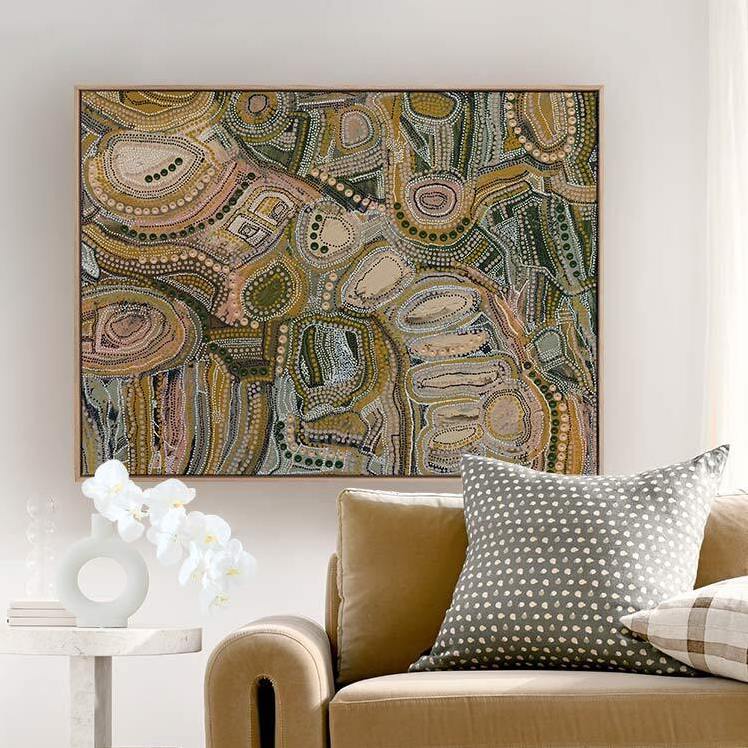 Wiraywinhangin Marramarra Canvas Art Print 120x160cm Oak Box Frame - Image 3